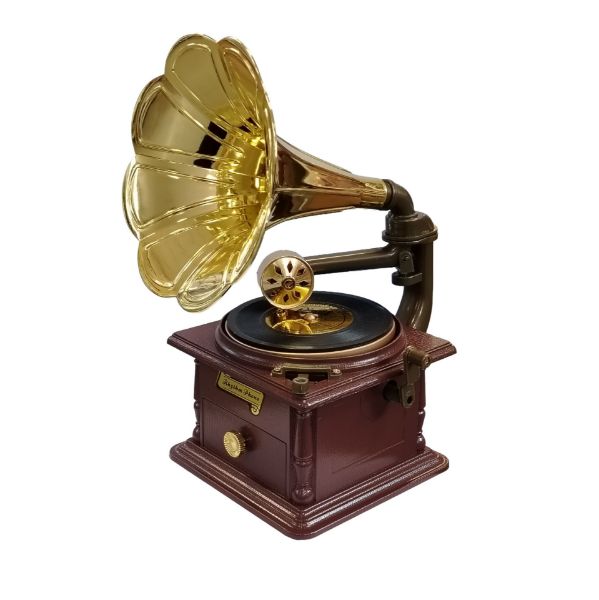 Slika Muzička kutija gramofon 14x10x26 cm