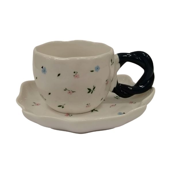 Slika Keramička šolja sa tacnom