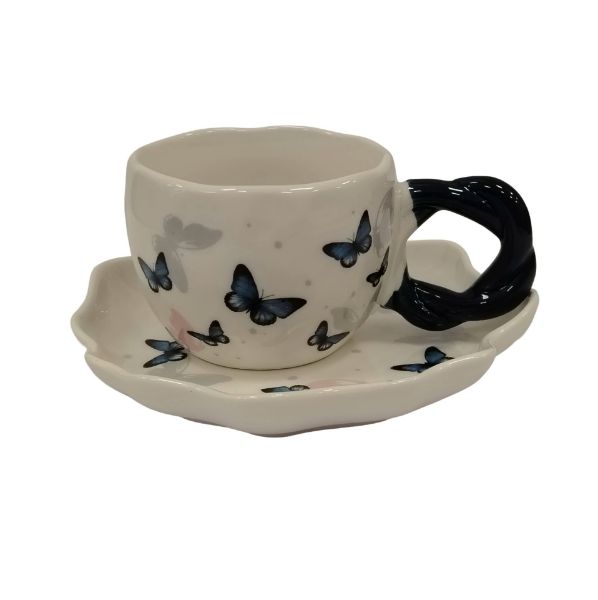 Slika Keramička šolja sa tacnom