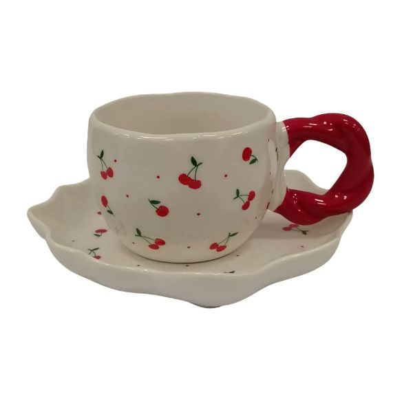 Slika Keramička šolja sa tacnom