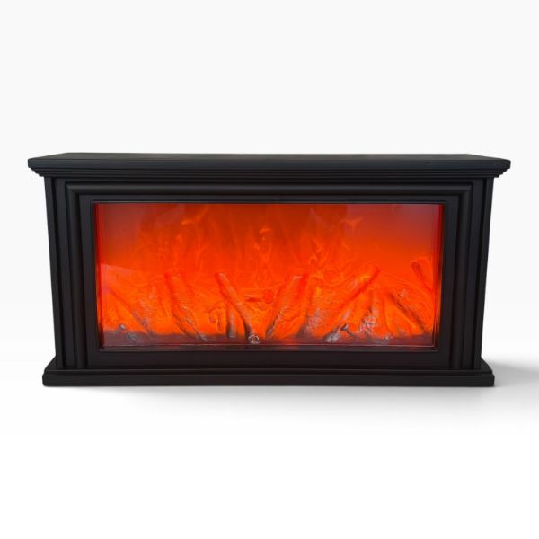 Slika Svetleći kamin crni 40x20x10 cm