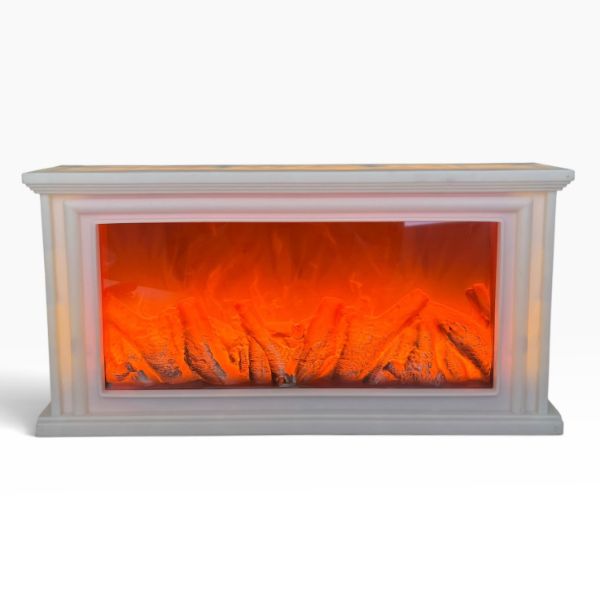 Slika NG svetleći kamin beli 40x20x10 cm