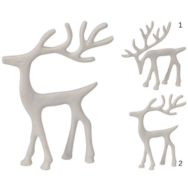 Slika NG metalna dekoracija irvas beli 15x16 cm
