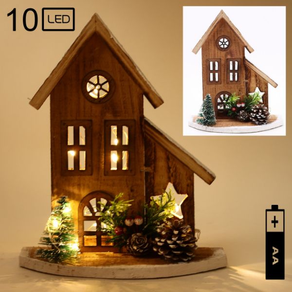 Slika NG svetleca dekoracija kucica 10 LD 24 cm