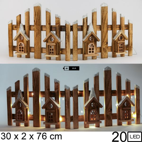Slika NG svetleca deko ograda 20 LED 30x2x76 cm