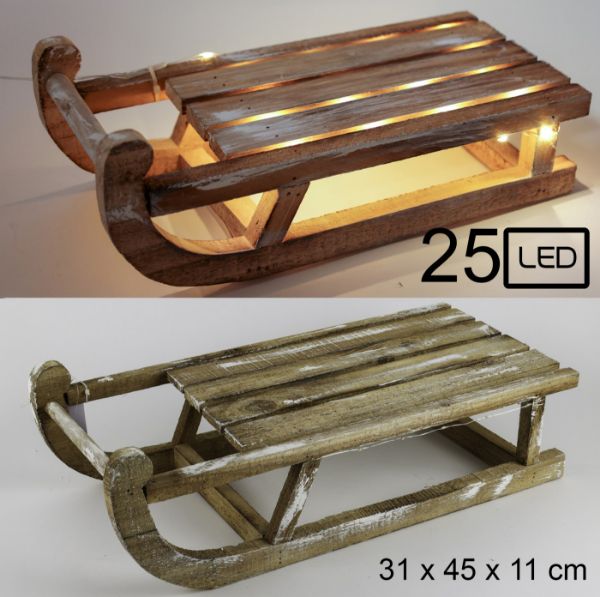 Slika NG svetleće deko sanke 25 LED 31x45 cm
