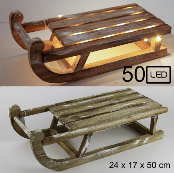 Slika NG svetlece deko sanke 50 LED 24x17x50 cm